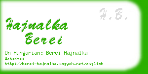 hajnalka berei business card